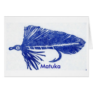 Klassische Trout Fly Card "Blue Matuka"