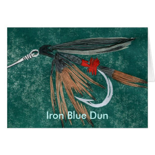 Klassische Trout Fly Card "Iron Blue Dun"