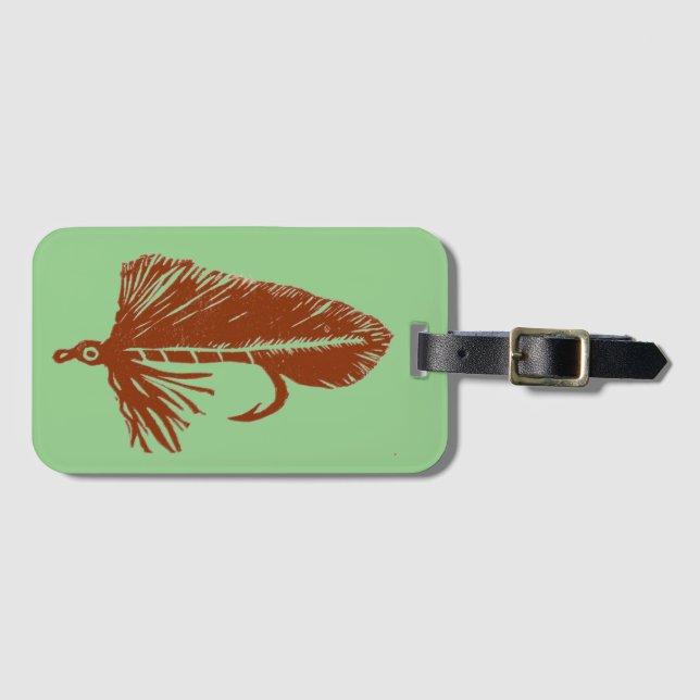 Klassische Trout Fly Matuka stromer Gepäckanhänger (Vorderseite (Horizontal))