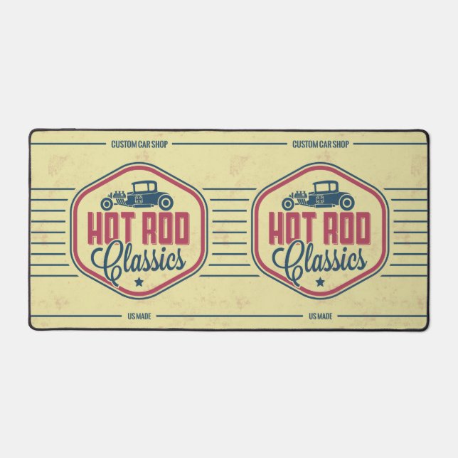 Klassische Typ-Retro-Label-Höhle Schreibtischunterlage (Vorderseite)