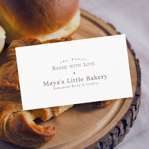 Klassische Typografie Bäckerei Gebäck Konditor Visitenkarte