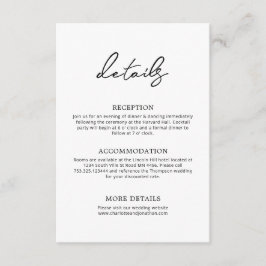 Klassische Typografie Begleitkarte