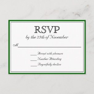 Klassische UAWG mit dunkelgrüner Grenze RSVP Karte