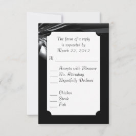 Klassische UAWG mit Schwarz-Weiß-Menü RSVP Karte