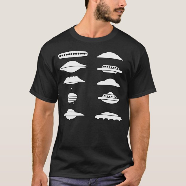 Klassische Ufo-Formen T-Shirt (Vorderseite)