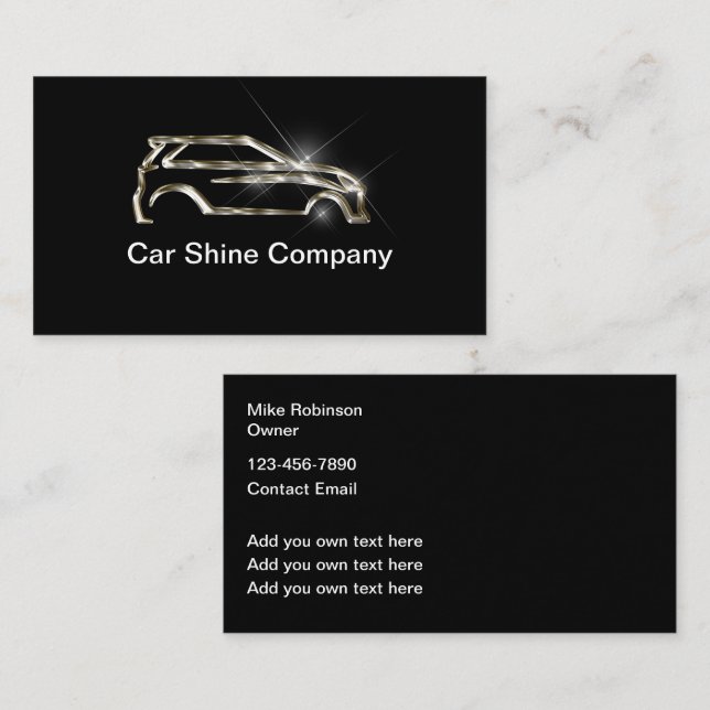 Klassische und coole Automotive Business Cards - N Visitenkarte (Vorne/Hinten)
