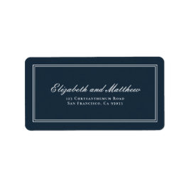 Klassische und einfache Elegante Hochzeitsfeiern - Adressaufkleber