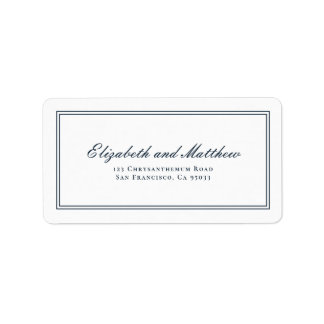 Klassische und einfache Elegante Hochzeitsfeiern - Adressaufkleber