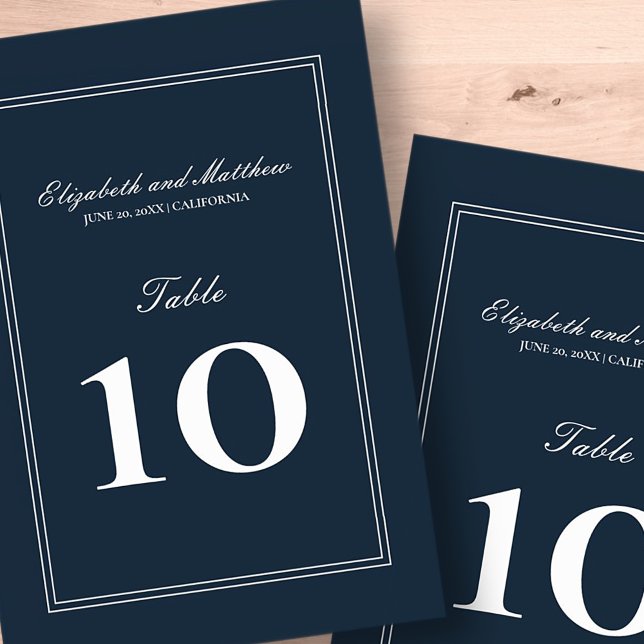 Klassische und einfache Hochzeit Tischnummer (Von Creator hochgeladen)