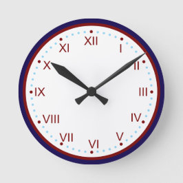 Klassische und elegante römische Zahl Runde Wanduhr