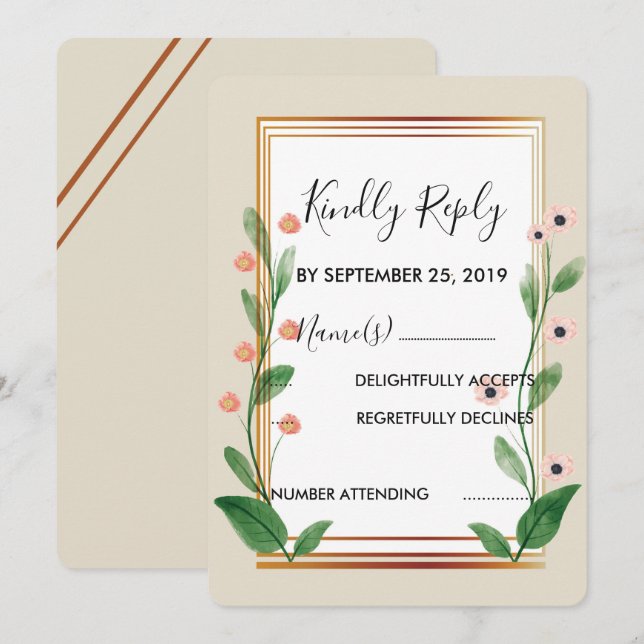 Klassische und elegante UAWG Einladung (Vorne/Hinten)