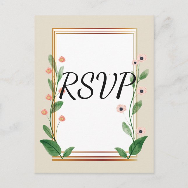 Klassische und elegante uAwg Einladungspostkarte (Vorderseite)