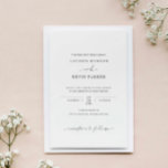 Klassische und minimalistische Schwarz-Weiß-Hochze Einladung<br><div class="desc">Mit dieser einfachen und eleganten,  individuell gestalteten Hochzeitseinladung laden Sie Ihre Gäste zu einer Hochzeit ein. Diese Einladung ist perfekt für jede Jahreszeit.</div>