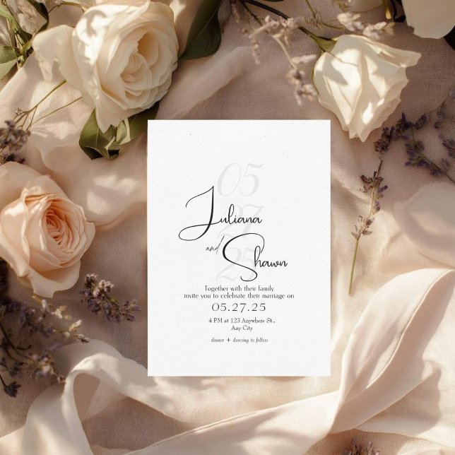 Klassische und moderne Hochzeitseinladung Einladung (Classic & classy wedding invitation)