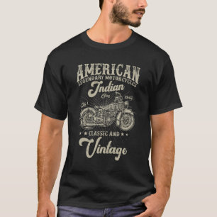 Klassische und Vintage amerikanische Motorrad-Indi T-Shirt