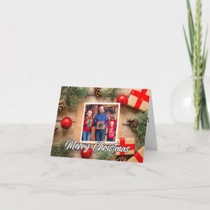 Klassische Urlaubsfoto-Vorlage Frohe Weihnachten