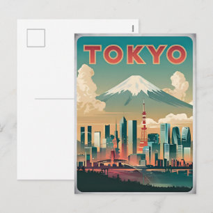 Klassische Urlaubsreise Vintage Travel 2025 Postka Feiertagspostkarte