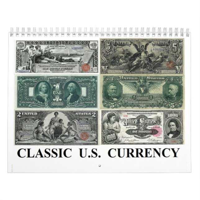 Klassische US-Währung 2027 Kalender (Titelbild)