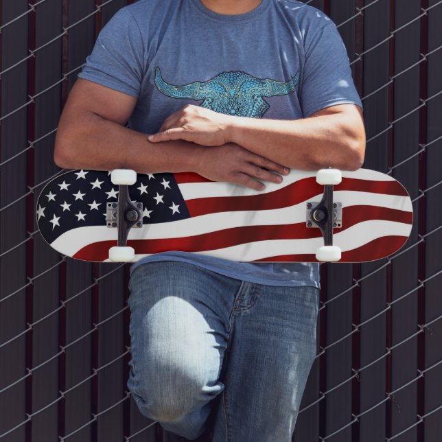 KLASSISCHE USA FLAG SKATEBOARD (Außenbereich 3)