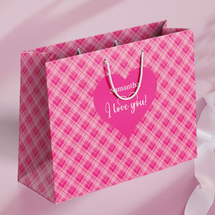 Klassische Valentinsherzen Ich liebe dich Personal Große Geschenktüte