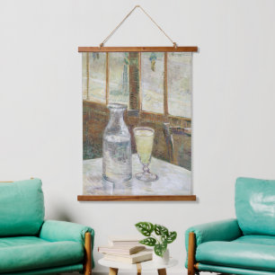 Klassische Van Gogh Paris Café Absinthe Kunst Wandteppich Mit Holzrahmen
