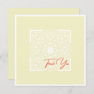 Klassische Vanilla und weißer, eleganter Rahmen, r Dankeskarte