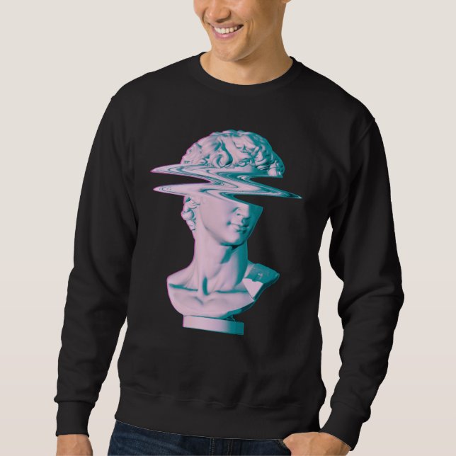 Klassische Verzerrung V02 Sweatshirt (Vorderseite)
