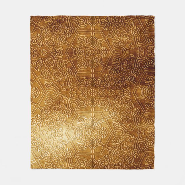Klassische Verzierte Metallplatte Fleecedecke (Vorderseite)