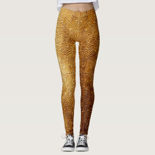 Klassische Verzierte Metallplatte Leggings