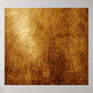 Klassische Verzierte Metallplatte Poster