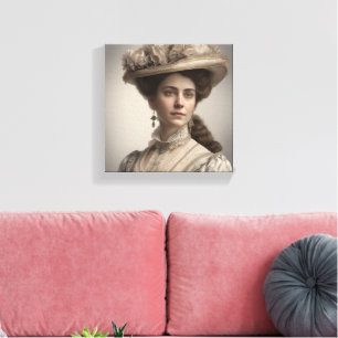 Klassische Viktorianische Frauen Portrait Leinwand