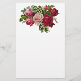 Klassische Viktorianische Rose Lily of the Valley  Briefpapier