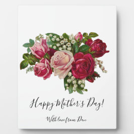 Klassische Viktorianische Rose Lily of the Valley Fotoplatte