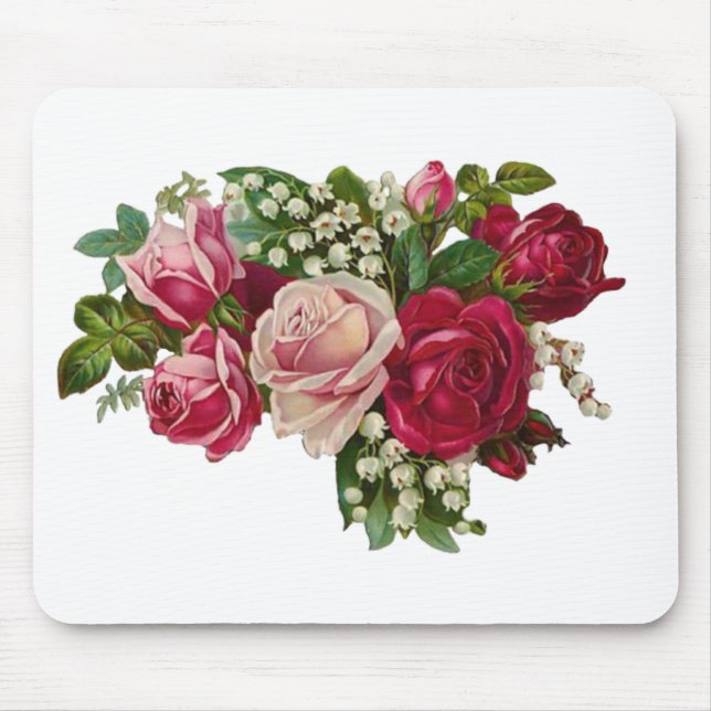 Klassische Viktorianische Rose Lily of the Valley  Mousepad (Vorne)
