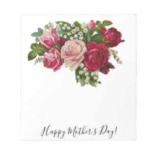 Klassische Viktorianische Rose Lily of the Valley  Notizblock