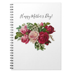 Klassische Viktorianische Rose Lily of the Valley  Notizblock