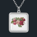 Klassische Viktorianische Rose Lily of the Valley  Versilberte Kette<br><div class="desc">Schönes Vintages Design,  ideal für Muttertag oder romantische Anlässe.</div>