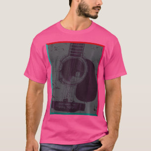 Klassische Vintage-Akustikgitarre für Gitarrenspie T-Shirt