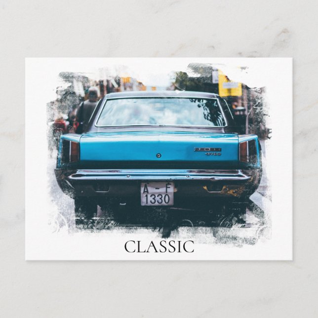 *~* Klassische Vintage antike Autokarosserie Postkarte (Vorderseite)