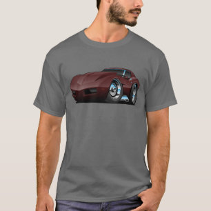 Klassische Vintage Burgundy Corvette T-Shirt