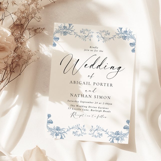 Klassische Vintage Chinoiserie Elegante Hochzeit Einladung (Von Creator hochgeladen)