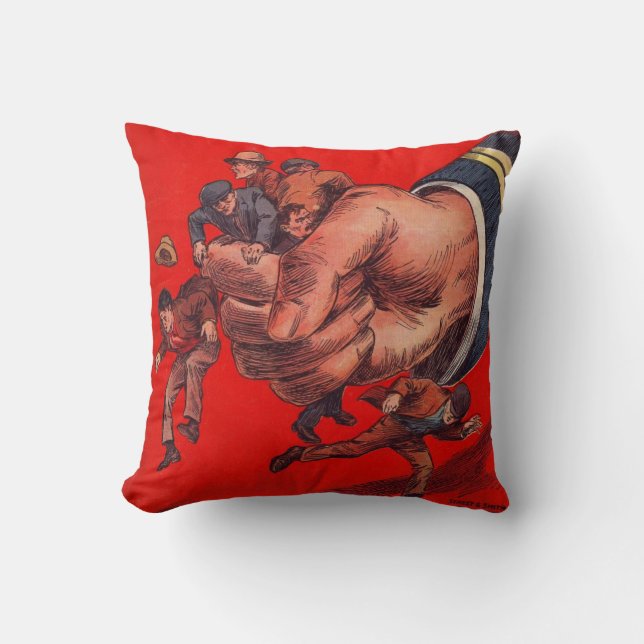 Klassische Vintage Comicen Kissen (Vorderseite)