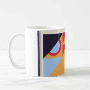 Klassische vintage-geometrische Bauhaus-Plakatkuns Kaffeetasse