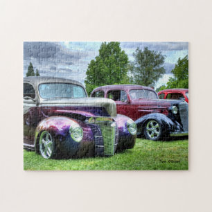 Klassische Vintage-Hotrod-Autos Puzzle