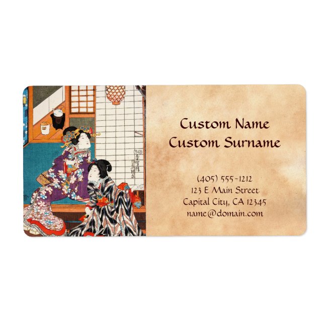 Klassische Vintage japanische ukiyo-e geishas Utag (Vorne)