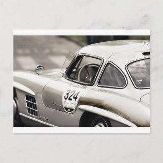 Klassische Vintage Mercedes Black & White Postkarte