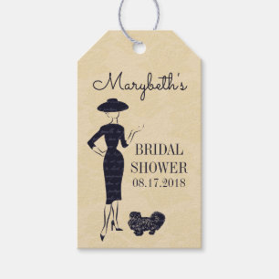 Klassische Vintage Mode-Brautparty-Geschenktasten Geschenkanhänger