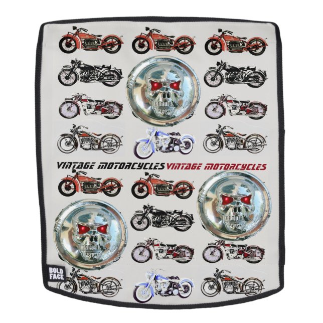 KLASSISCHE VINTAGE MOTORRÄDER UND METAL RUCKSACK (Abnehmbare Front)