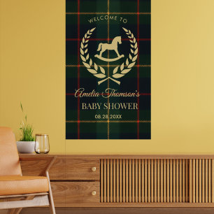 Klassische Vintage-Polo-Pferd-Party-Baby-Party Poster