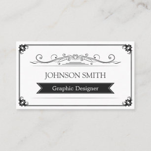 Klassische Vintage Rahmen - einfach elegant Visitenkarte